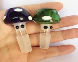 Colourful Mushroom Style Bong Bowls 14mm 18mm Male joint Glass Heady Bowl for Glass Bong Water Pipe Tobacco Hookah Accessories3443069