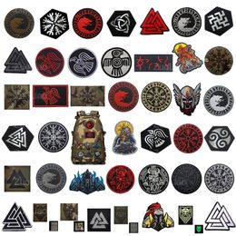 IR Reflective Viking Wolf PVC VALHALLA Admit One Pirate Live Again Die Historic Tactical Applique Backpack Custom Patches