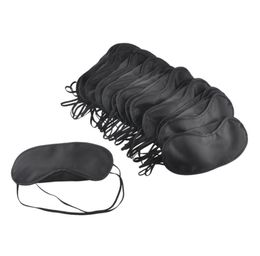 Black Eye Mask Polyester Sponge Shade Cover Blindfold Mask for Sleeping Travel Soft Polyester Masks 4 Layer DHL9151955