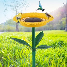 Other Bird Supplies Sunflower Outdoor Feeder Plastic Weather-resistant Hummingbird Pet Wild Watcher Garden Decor Stake