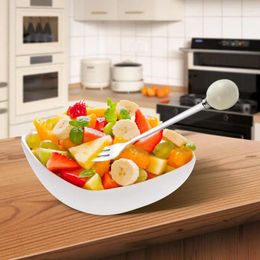 Forks Fruit Dessert Stainless Steel Fork Set With Round Ceramic Handle Dinner For Fruits El Home Kitchen Accessories