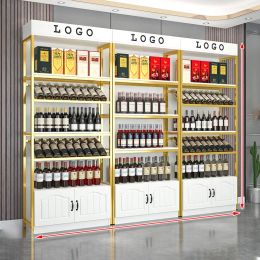 Commercial Cellar Wine Cabinets Traditional Storage Club Display Retail Wine Rack Sets Whisky Adega Barzinho Liquor Furniture