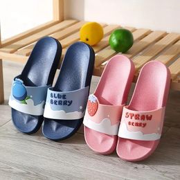 Slippers Shoes For Women PVC Fashions Cartoon Fruit Sandals Flip Flops Summer Casual Beach Home Bath Thick Non-Slip Slippe