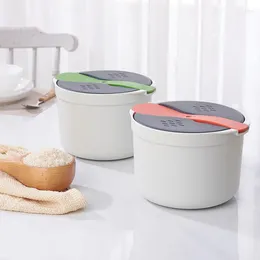 Double Boilers Microwave Oven Rice Cooker Portable Food Container Double-layer Steamer Bento Lunch Box Heating Utensils