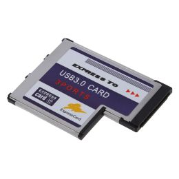 Cards 3 Port USB 3.0 Express Card 54mm PCMCIA Express Card for Laptop NEW