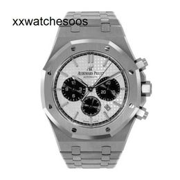 Top App Factory AP Automatic Watch AudemPigues Royal Oak Offshore Watch 41mm White dial Stainless Steel