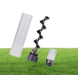 Portable Spiral Orbit Pipe V12 Mini y Glass Blunt Metal Smoking Pipes Tips Dry Herb Tobacco Burner with Cleaning Brush for Sm7488022