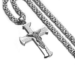 Jewelry Accessories Fashion JewelryNecklace Jesus Crucifixion Cross Necklace For Men Women Gold Silver Black Color Stainless Steel4595217