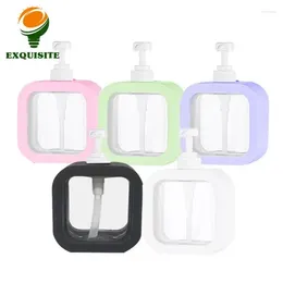 Liquid Soap Dispenser Press Bottle Transparent Visual Pump Quantitative Access 500ml For Lotion Shampoo Shower Portable