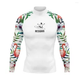 Women's Swimwear Men Long Sleeve Surfing Skinsuit Swimming T-shirt Swimsuit Beach UV Protection Rash Guard Diving Surf Clothes Rashguard