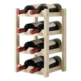 P82D Wine Rack Dining Bar Display Wine Bottle Rack Wooden Wine Rack Wall Bottle Racks