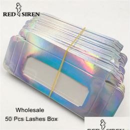 False Eyelashes 50 Pcs/ Lot Lash Boxes Packaging Wholesale Bk Eyelash 7 Colours Empty Paper Box / Lashes Case Drop Delivery Health Beau Ot6Mk