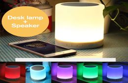 USB Rechargeable LED Night Light Speaker Colourful Lighting Touch Sensor Lamp Bedside Lamp for Bedroom Living Room4285454