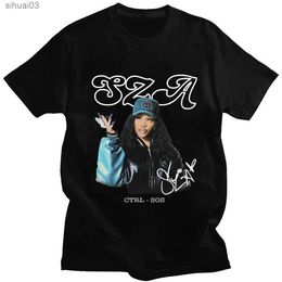 Women's T-Shirt Rapper SZA CTRL X SOS Album Graphic Print T Shirt Vintage Punk Hip Hop Harajuku T Shirt Fashion Casual Plus Size T Shirt WomenL2403