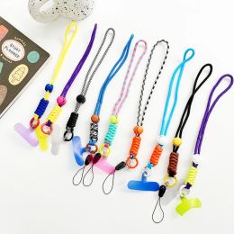 Braided Mobile Phone Lanyard Strap Hanging Chain Cord With Patch Wrist Strap Universal CellPhone Holder Detachable Rope Keychain