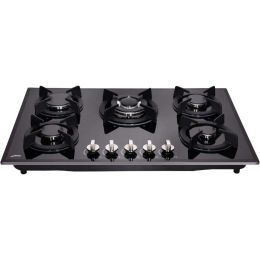 Combos 30 Cooktop gas, 5 Burners gas stovetop 30 inch,Gas Stove Gas Hob Stovetop Tempered Glass Cooktop