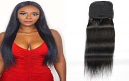 Indian 100 Human Hair Ponytails Straight Mink Hair Extensions 100g Silky Straight 824inch Ponytails Natural Black7725509