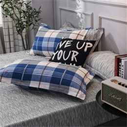 3 Piece Bedding Set Knit Duvet Cover Light Weight Comfortable Extremely Durable Includes 2 Pillowcase Stripe Aqua Blue