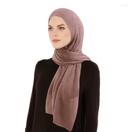 Scarves Women Summer Breathable Folded Muslim Chiffon Hijab Shawls Scarf Plain Soft Turban Headband Long Wrap Headscarves