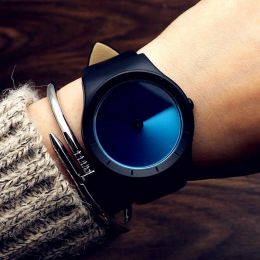 Watches 2021 Genuine Leather Waterproof Future New Concept Color Watch Tide Men Tide Women Fashion Table Wild Belt Quartz Watch Gift