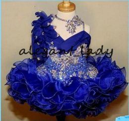 cute girls glitz pageant dresses royal blue lace flower girl dresses hand made flowers beads crystals tiers toddler pageant dresse2794380