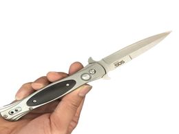 SOG st2 carbon fiber steel handle tactical automatic knife CPM bm3300 A07 162 utx85 camping pocket knife5121079