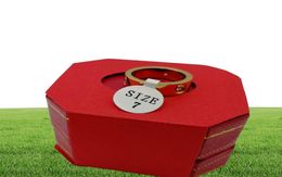 316L Stainless Steel 6MM 4MM Love rings for woman man Jewellery lover rings 18K Goldcolor and rose gold plated with box4387455