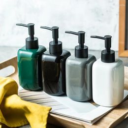 Liquid Soap Dispenser Ceramic 300ml Luxury Dispensers Bathroom Accessories Solid Colour Hand Sanitizer Bottles Home Decor