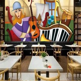 Wallpapers Milofi Geometric Abstract Composition Piano Music Dining Bar Background Wall