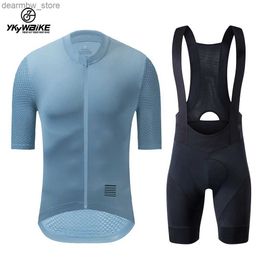 Cycling Jersey Sets YKYWBIKE 2022 Cycling Jersey Set classic MTB Cycling Bib Shorts Kit Rctive Custom Bike Clothes Bicyc Clothing Maillot L48