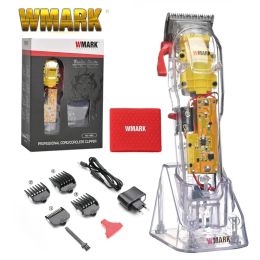 Trimmers WMARK NG108S Transparent Style Rechargeable Hair Clipper Professional Cord & Cordless Hair Trimmer