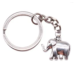 Keychains 1pcs Elephant Key Case Diy Accessories Vintage Jewellery Gift Ring Size 28mm