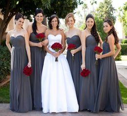 Custom Long Bridesmaid Dresses Cheap But High Quality Fabric Strapless Party Evening Gowns Sleeveless Real Image Formal Bridesmaid7546380