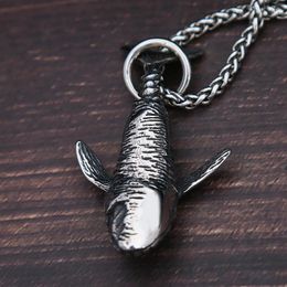 Pendant Necklaces Punk Hip Hop 316L Stainless Steel Whale Necklace For Men Fashion Personality Retro Ocean Jewellery Gifts