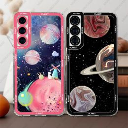 Case For Samsung Galaxy S20 S21 FE S22 S23 Ultra A13 A32 A33 A50 A52 A53 A73 A54 A14 Soft Cover Cosmic Planets