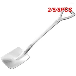 Coffee Scoops 2/5/8PCS Stainless Steel Shovel Shape Fork And Spoons Branch Leaves Handle Dessert Spoon Kitchen