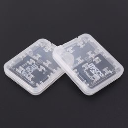 8in1 Mini Transparent SD TF Memory Card Protector Box For SIM Card Adapter Anti Lost Storage Case Portable Mini Protective Cover