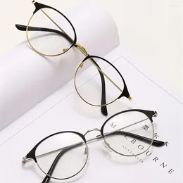 Sunglasses Classic Metal Round Frame Eyeglasses Women Optical Glasses Ultralight Unisex Myopia Vision Care Eyewear -1.0--4.0 Gafas