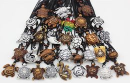 Jewellery Whole lots 32pcs Multistyles Imitation Yak Bone Carved Lucky Sea Turtles Pendants Surfing Necklace Gift DROP 9815381