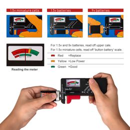 Black Battery Tester Voltage - Simple And Reliable Testing Accuracy ABS Digital Battery Tester Battery Capacity