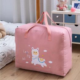 Storage Bags Quilt Clothes Bag Moisture Dust Proof Organiser Big Capacity Cartoon Pattern Luggage 2024