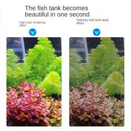 Mini LED Fish Tank Light, Folding Clip On Aquarium Light, 4 Timing Setting, Multicolor Small LED Aquatic Plant Lamp, 30-70cm