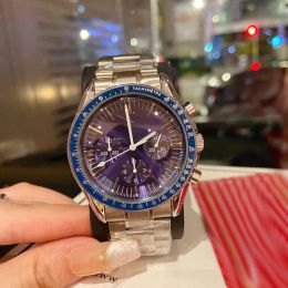 Lüks Erkek Saatler Kronograf En İyi Marka Tasarımcısı İzle Paslanmaz Çelik Bant 42mm Su Geçirmez Kollwatches Erkek Doğum Günü Noel Babalar Günü Hediyesi Wtach