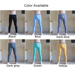 Autumn Winter Man Warm Long Soft Elastic Sports Thermal Thermal Underwear Bottoms Legging Pants Trousers For Men