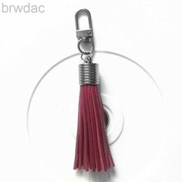 Key Rings New Gun Black Leather Tassel Key Chain South Korea Clasp Key Ring Cute Big Pendant Bag Charming Car Key Holder Personality Gifts 240412