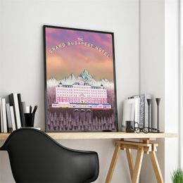 Classic Retro Tourist Movie Detail The Grand Budapest Hotel Poster Aesthetic Canvas Print Wall Art Mural Home Kitchen Room Decor