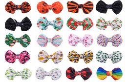 Christmas Halloween Baby Girls Hairpins Cute Ins Print Bowknot Hair Clip Leopard Bow Hairclips Plaid Barrette DIY Hair Accessories1715076