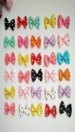 100pcslot 14inch print flower Hair Bows Clips Ribbon Barrettes Hair Pins For Baby Girls Teens Toddlers Kids40215415106924