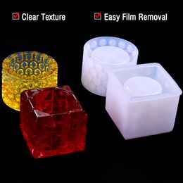 For Better Life Store 1Pc Transparent Handmade Candlestick DIY Soft Silicone Plant Pot Cement Plaster Moulds Home Decorations