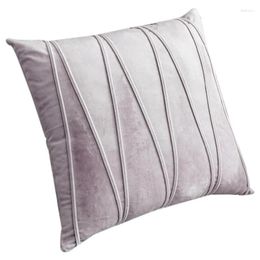 Pillow Plush Cover Decorative Throw Cases Striped For Living Room Sofa Bedroom With Invisible Zipper